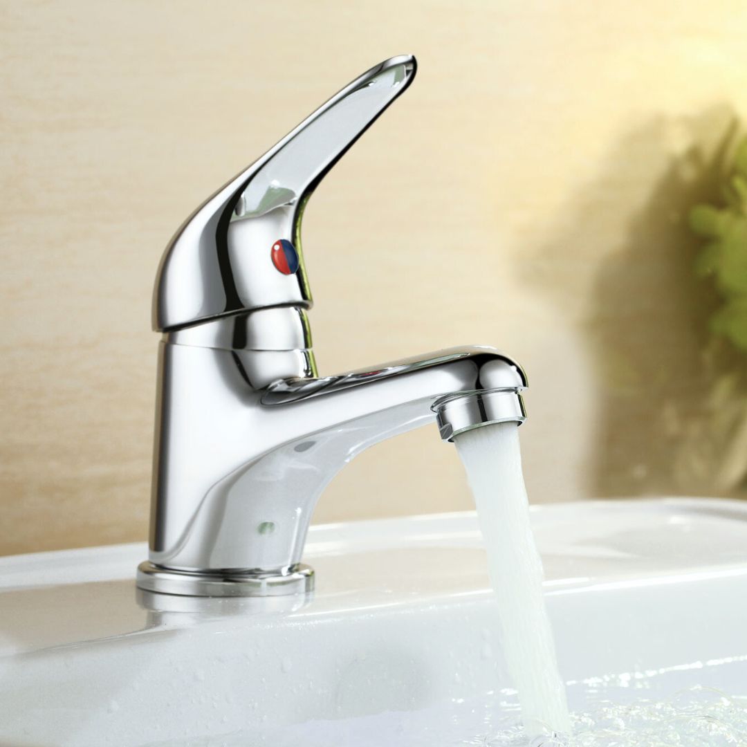 Studio Modern Chrome Basin Mono Mixer Tap & Waste