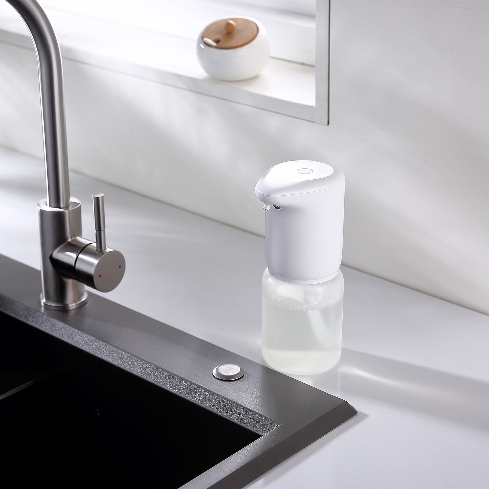 Touchless Spray Soap Dispenser Automatic IR Sensor Liquid Hand Washer