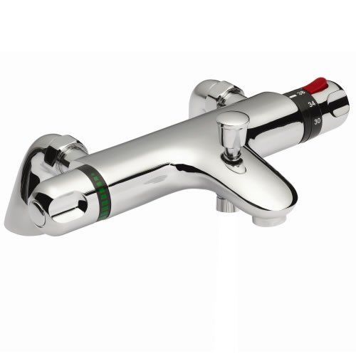 Modern Deck Mounted Chrome Thermostatic Bath Shower Mixer Tap