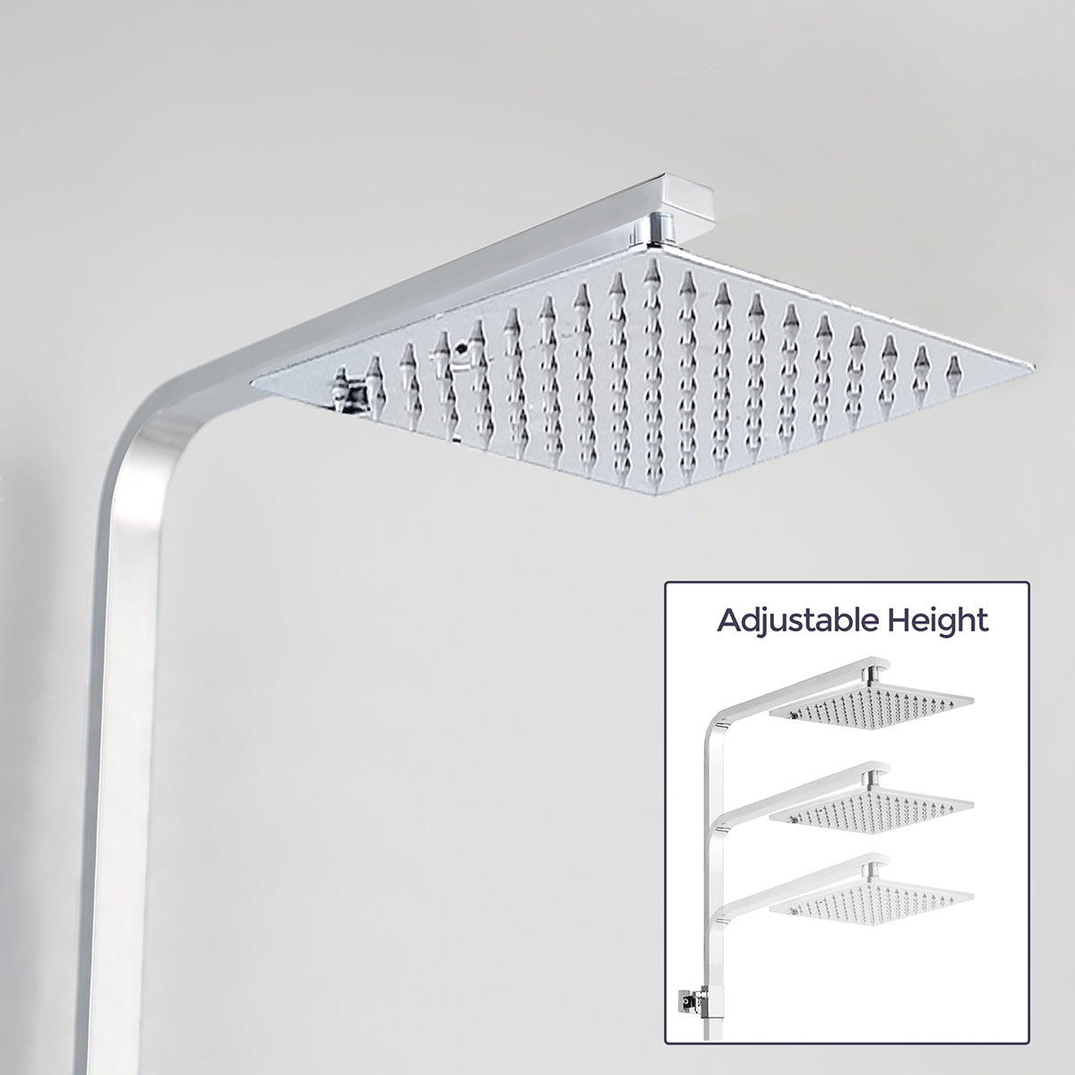 Anson Bathroom Thermostatic Exposed Shower Mixer - Cool Touch Bar Set