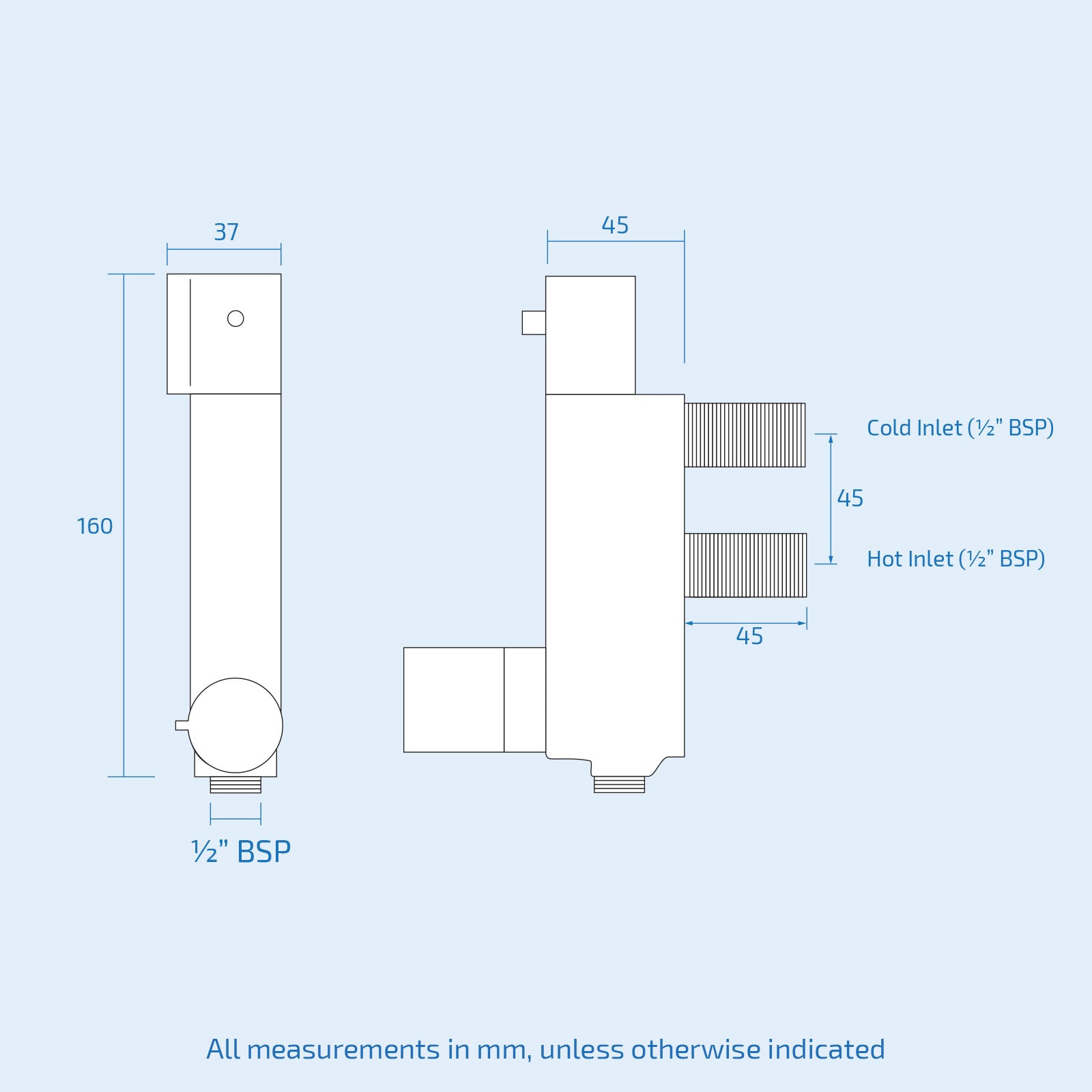 Shattaf Douche Toilet Bidet With Mini Thermostatic Shower Valve Spray