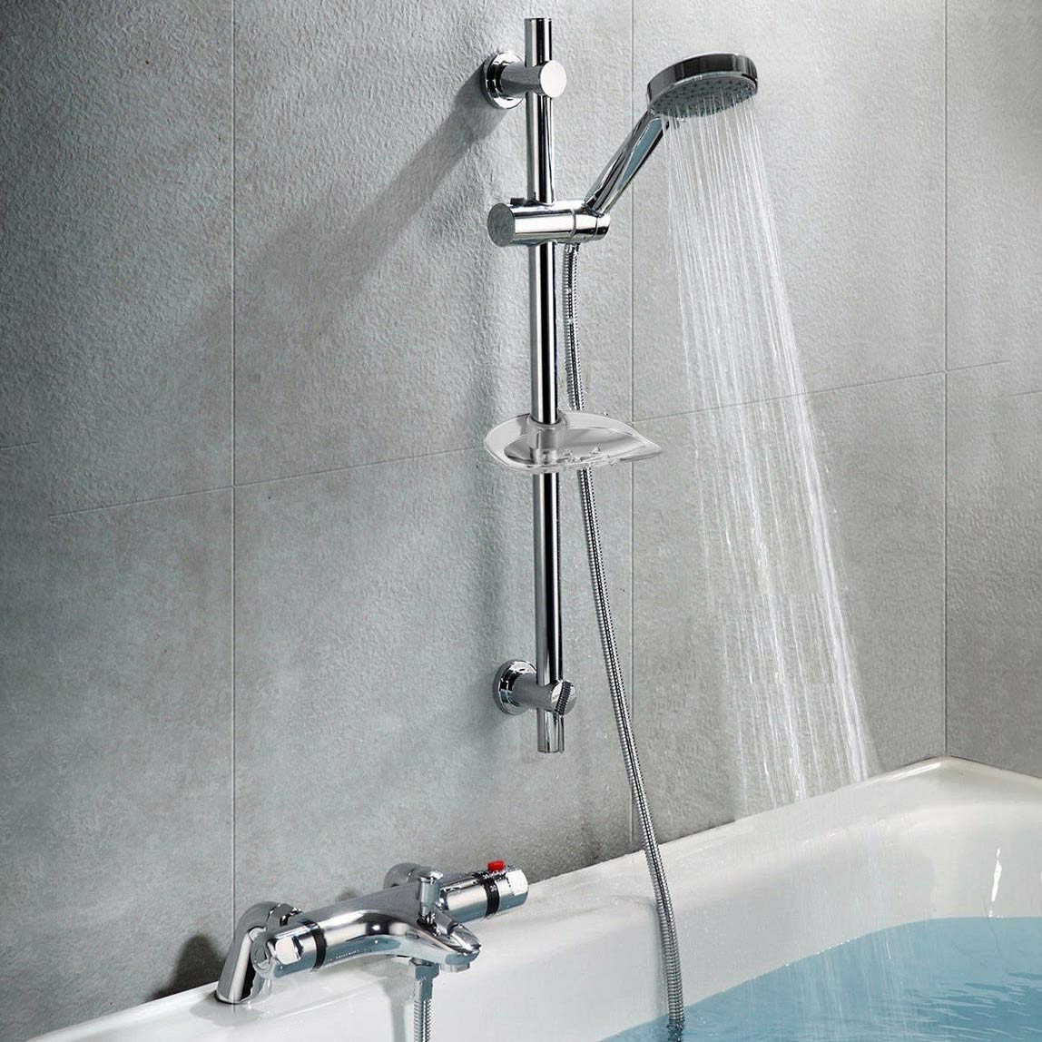 Shower Mixer Riser Bexley Thermostatic Deck Mounted Valve Bath Shower Mixer Riser Kit / 3