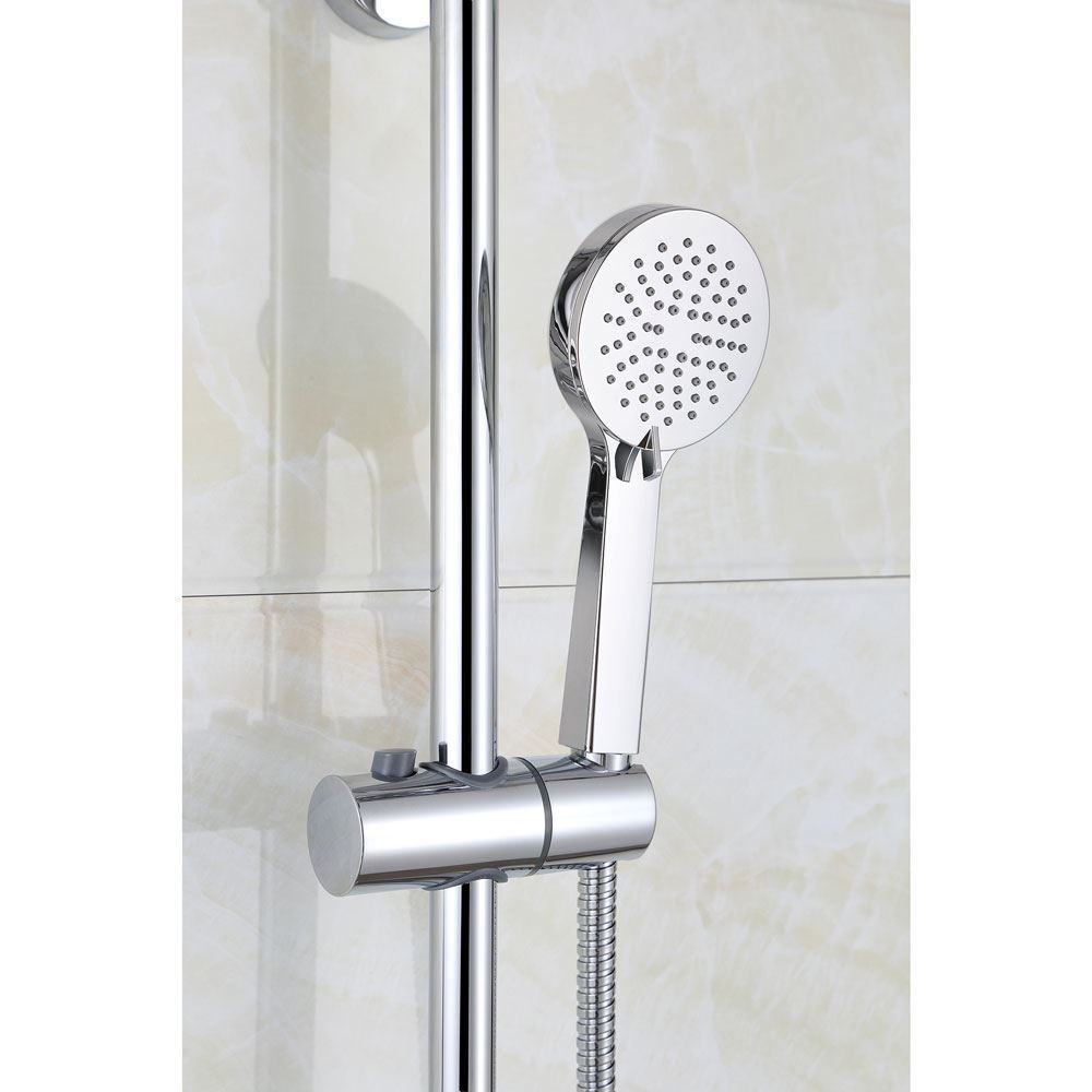 Premier Exposed Led Round Thermostatic Mixer Shower Valve Tap Chrome Bathroom