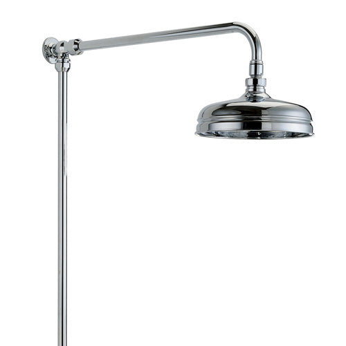 Tenix One Way 8" Traditional Thermostatic Shower Valve With Brass Slider Rail