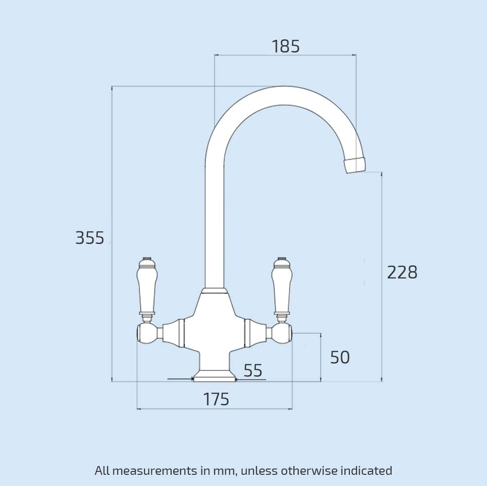 Traditional Brushed Brass Kitchen Mixer Tap With Swivel Spout