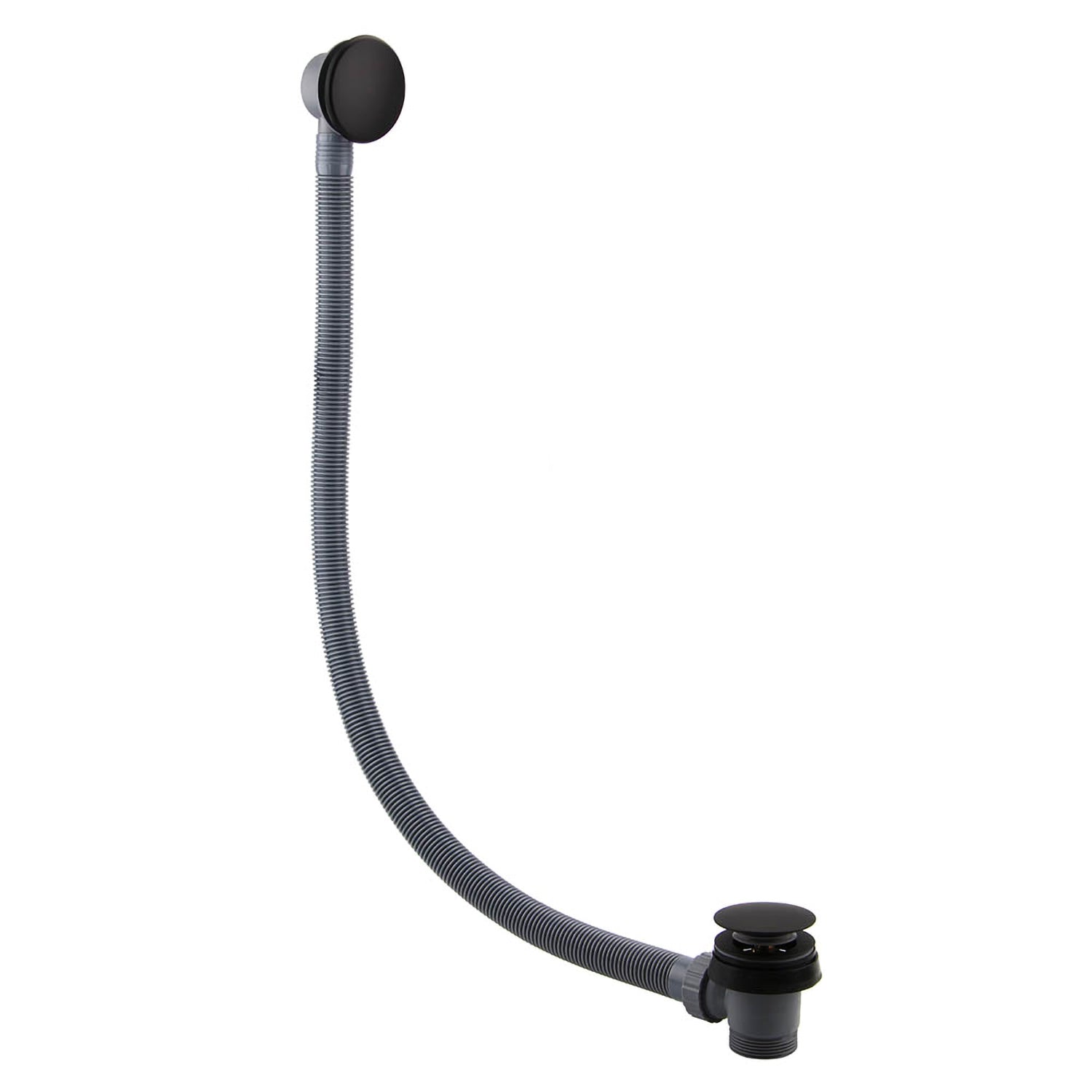 Small Bathroom Suite - Alaska Vanity Set with Toilet & L-Shaped LH 1500mm Shower Bath - Complete Set with Black Fittings