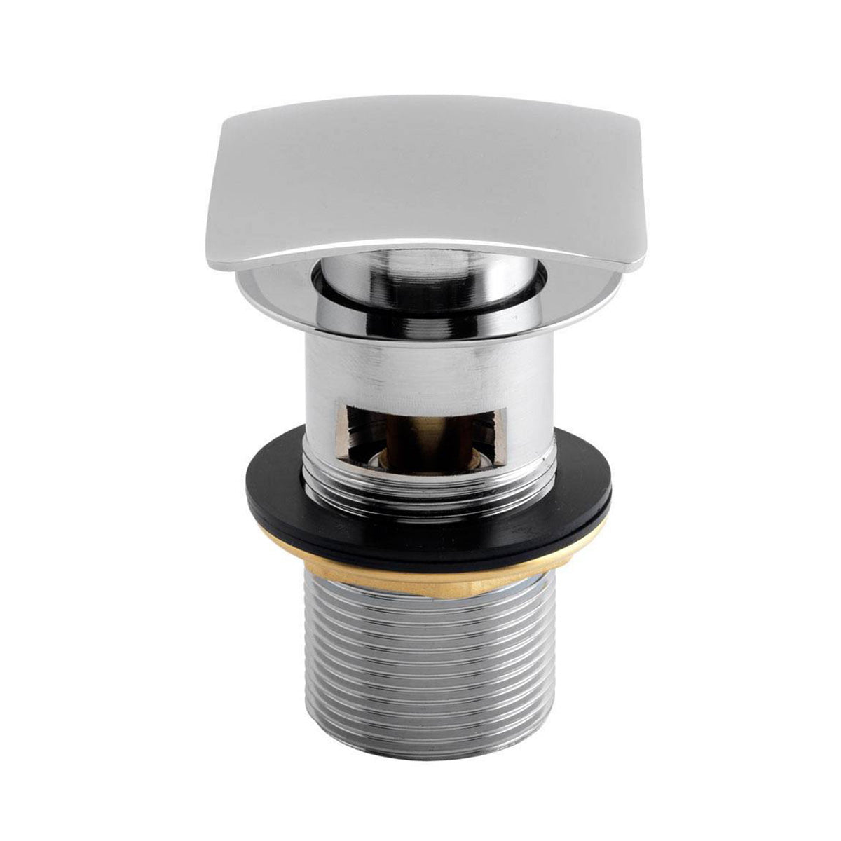 Stafford Classic Cross Head Basin Hot & Cold Tap Pair Solid Brass with Square Cap Waste