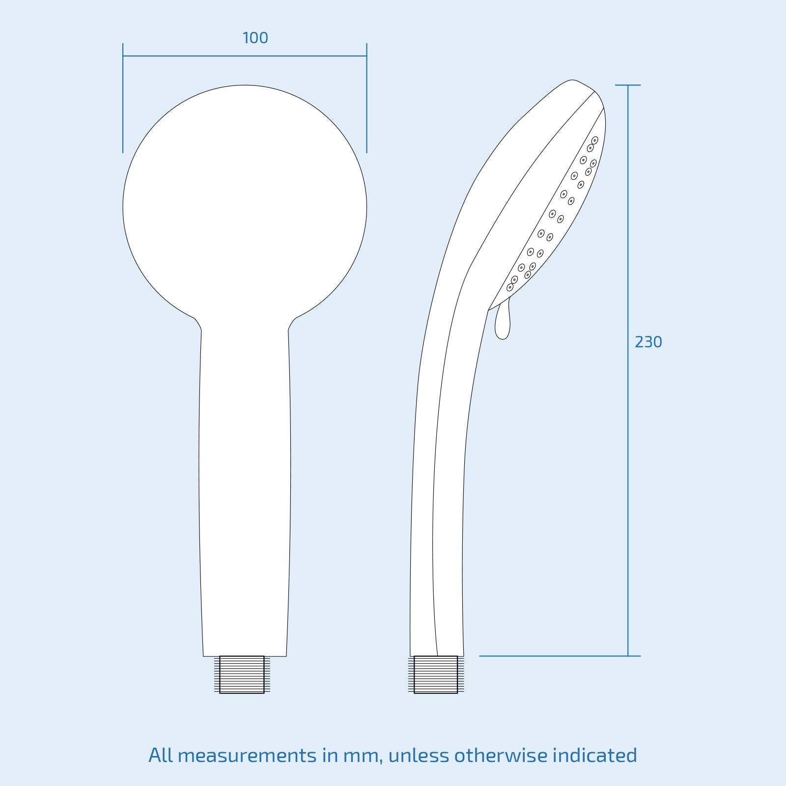 Beechwood Complete Shower Kit Set Inc. 3 Mode Handset+ 1.5m Hose+ Fixed Adjustable Outlet Bracket