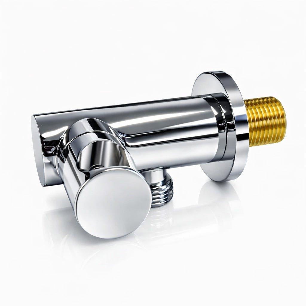 Round Brass Wall Mounted Union Outlet Elbow Bracket Shower Handset Holder