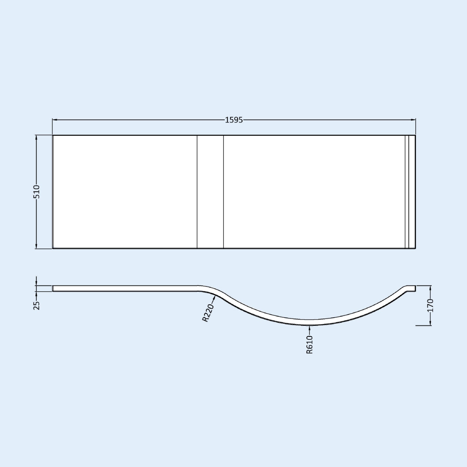 1600mm RH P Shaped Bath, Front Panel, Screen With 500mm Vanity & Toilet