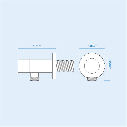 Lily Round Thermostatic Concealed Mixer Brass Valve 2 Dial 2 Outlet + 200mm Shower Head & Arm + Shower Handset & Bracket & Hose