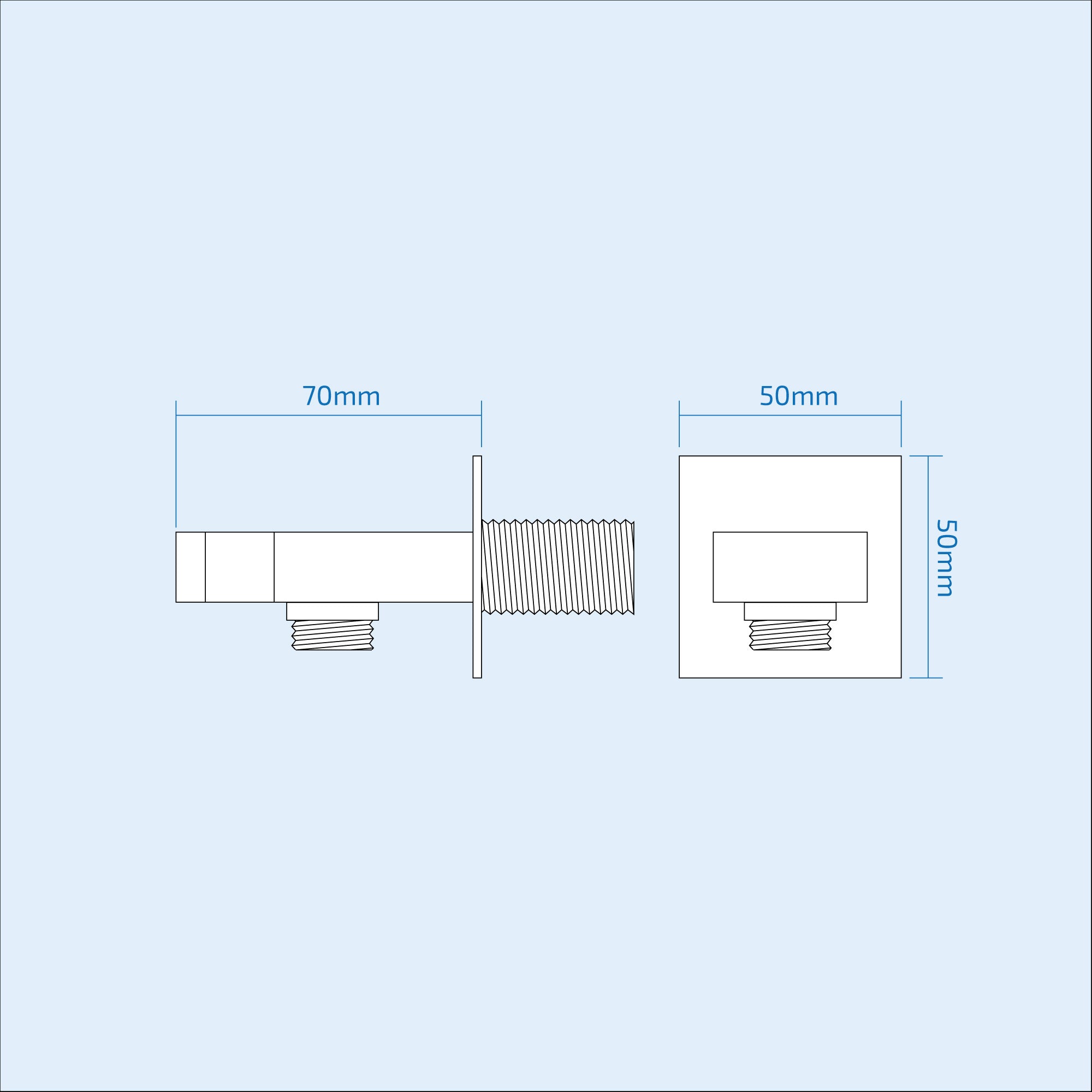 Olive Bathroom 3 Dial 3 Way Concealed Square Thermostatic Shower Mixer Valve Chrome