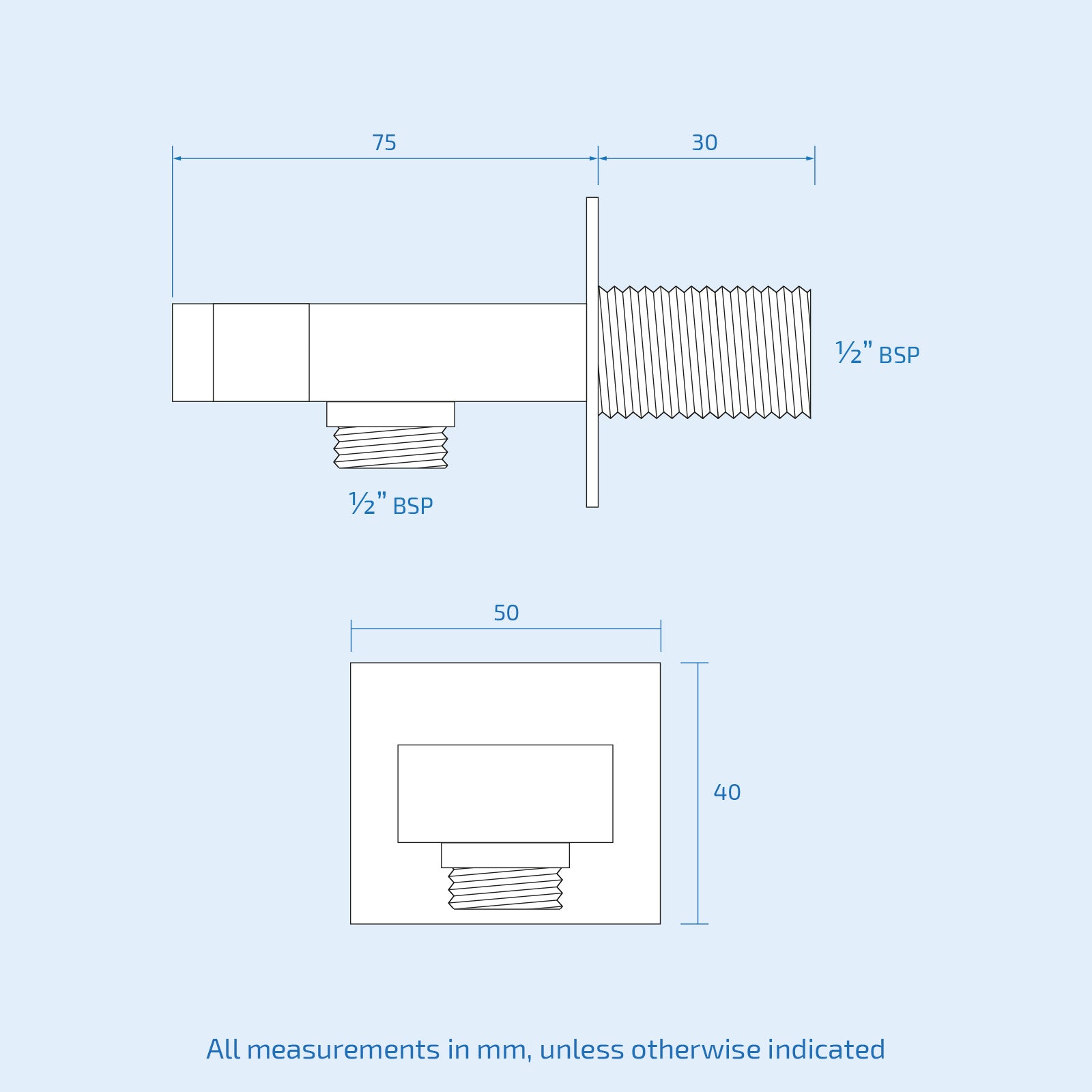 Cameo 3 Dial 2 Way Square Set - Shower Head & Handset