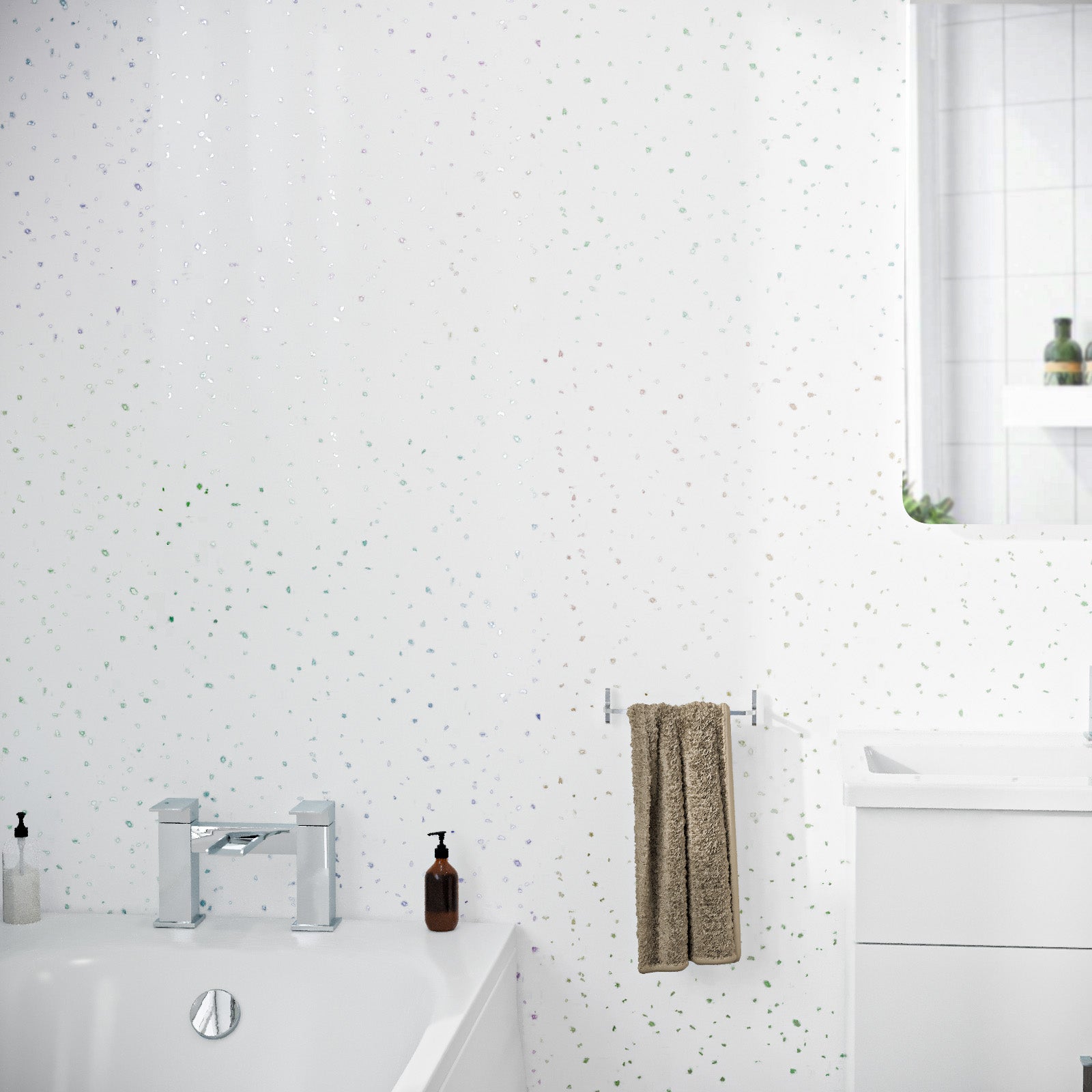 PVC Panel White Galaxy Cladding 250mm X 2700mm X 5mm (Pack Of 4)