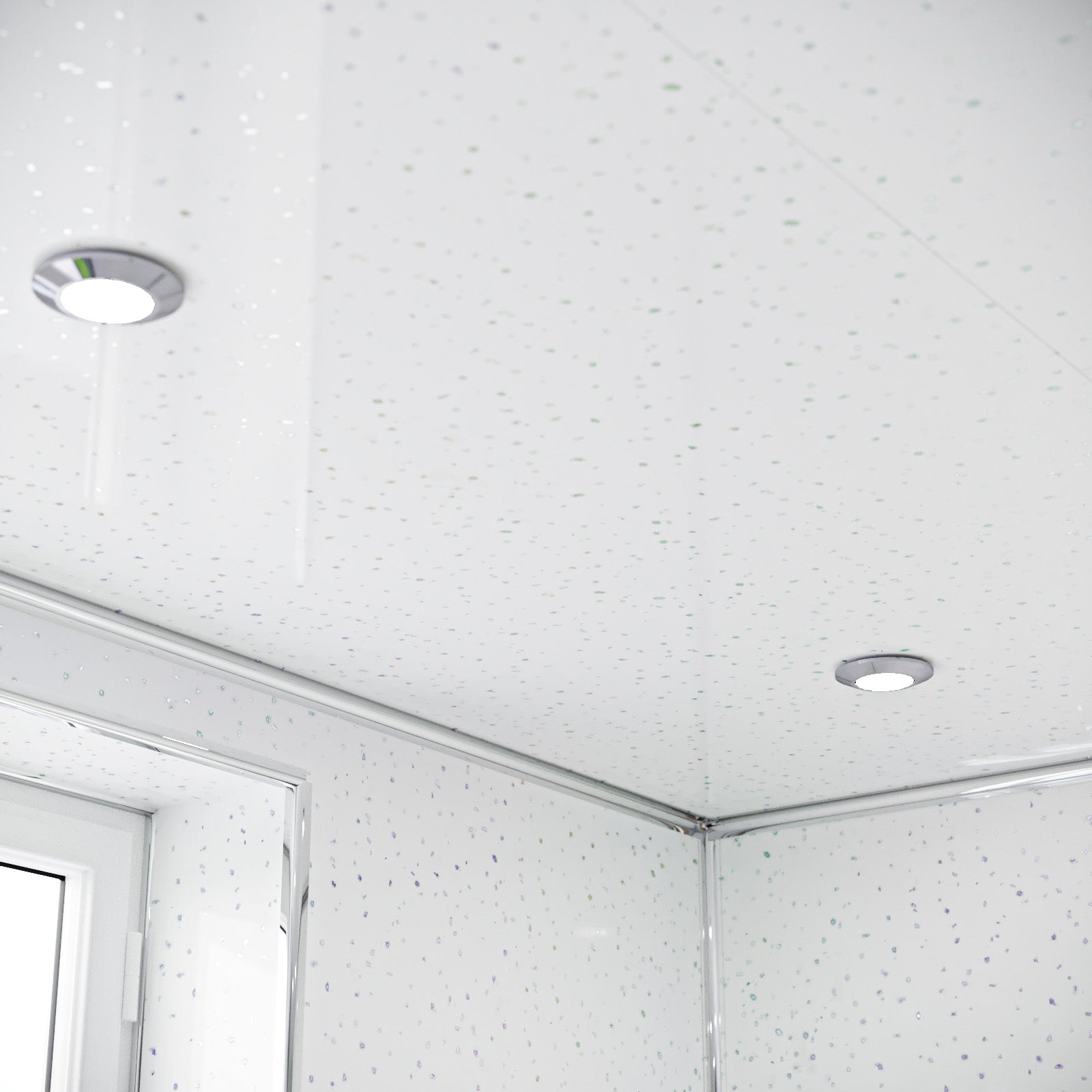 PVC Panel White Galaxy Cladding 250mm X 2700mm X 5mm (Pack Of 4)