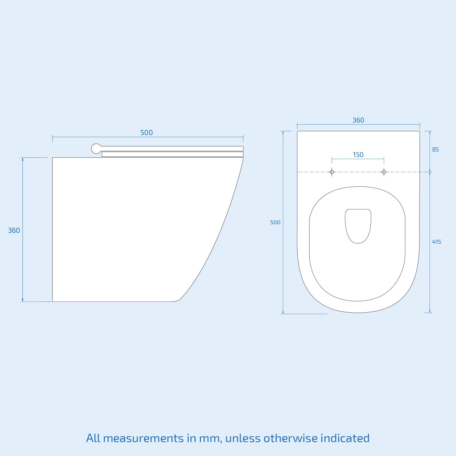 White Slim Seat WH Toilet Top/Front Frame & Round Button Flush Plate