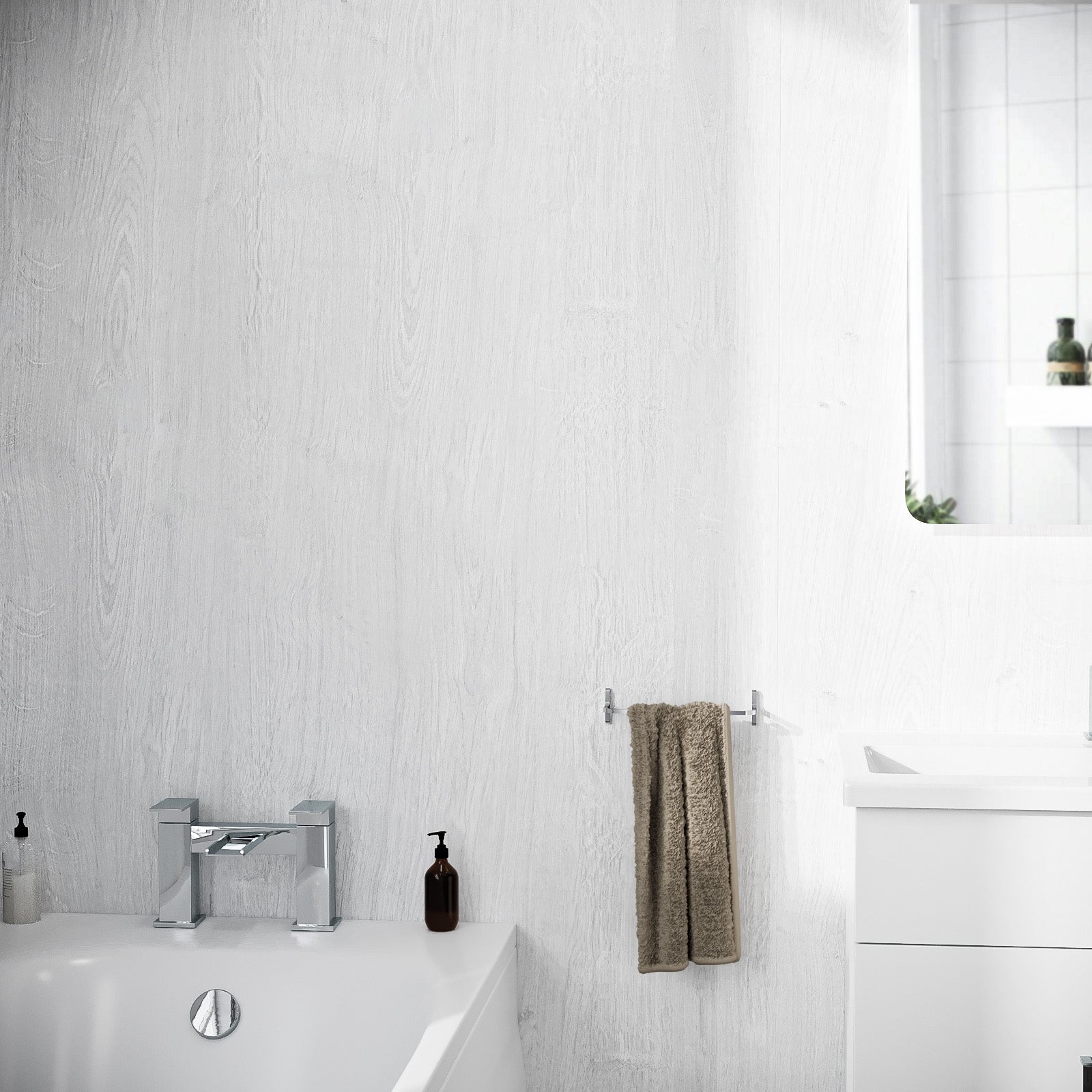 PVC Panel White Wood Matt 250mm X 2700mm X 5mm (Pack Of 4)