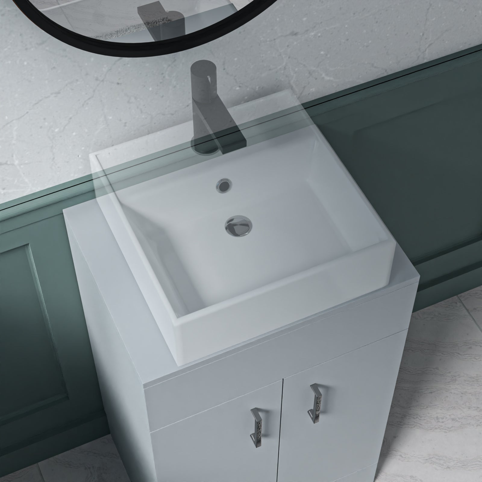 500mm Grey Moisture Resistant Vanity Cabinet Worktop