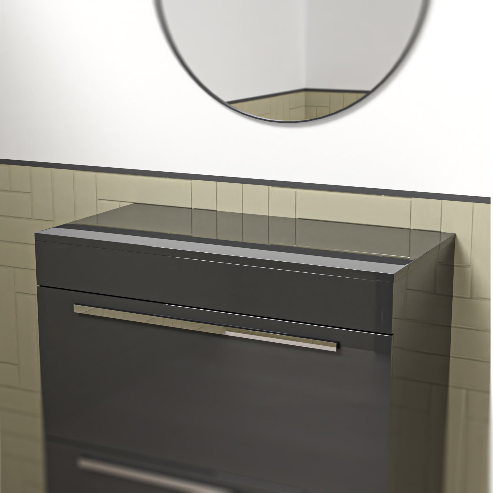 800mm Anthracite Moisture Resistant Vanity Cabinet Worktop