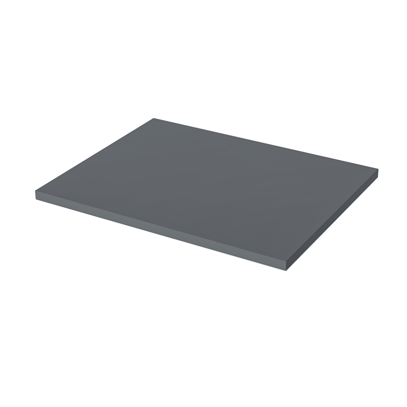 Napton 500mm Gloss Grey MDF Bathroom Worktop For Vanity Cabinet