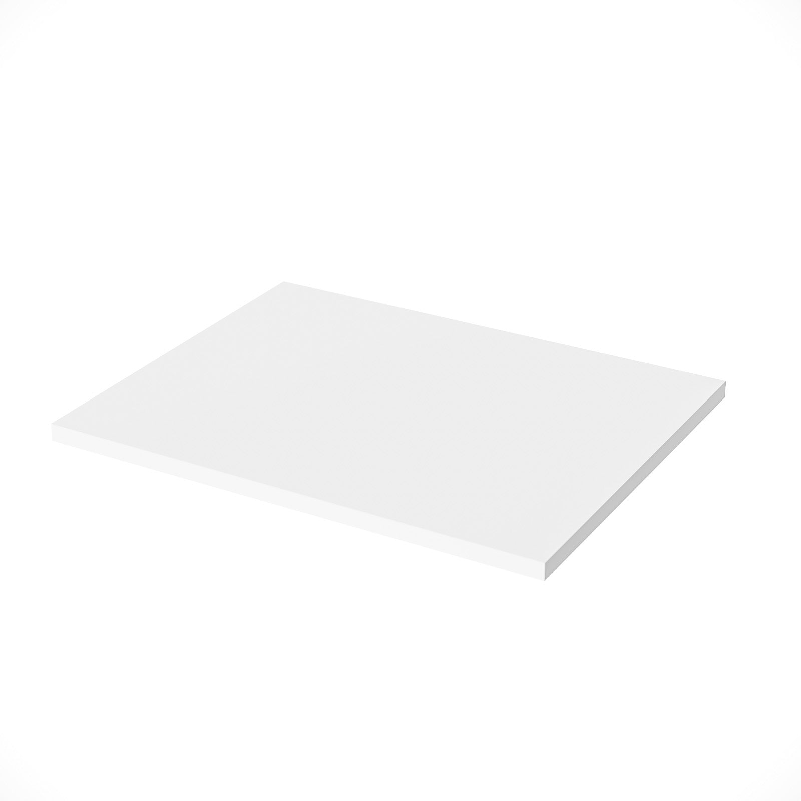 Napton 505mm Gloss White MDF Bathroom Worktop For Vanity Cabinet