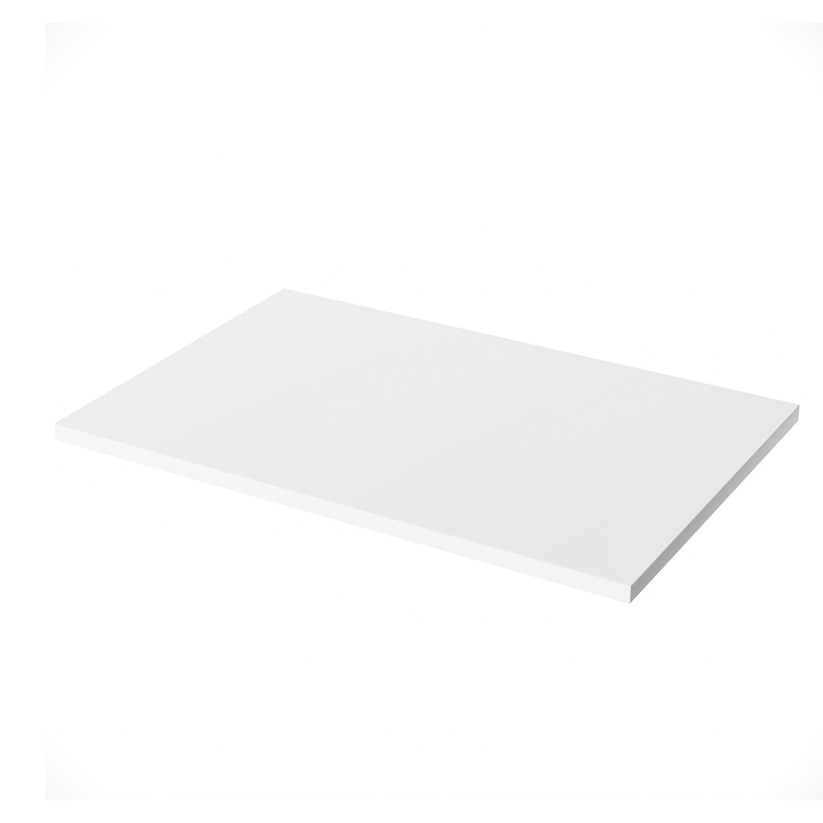 Frankton 605mm Gloss White MDF Bathroom Worktop For Vanity Cabinet