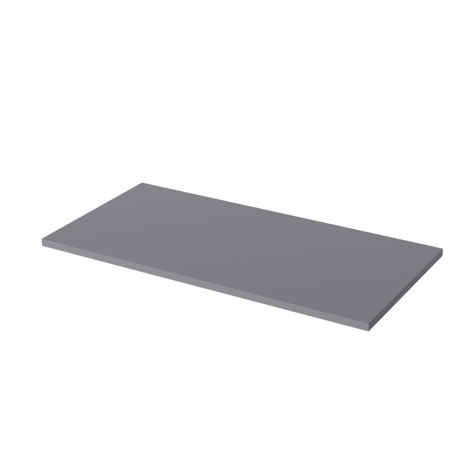 Napton 800mm Gloss Grey MDF Bathroom Worktop For Vanity Cabinet
