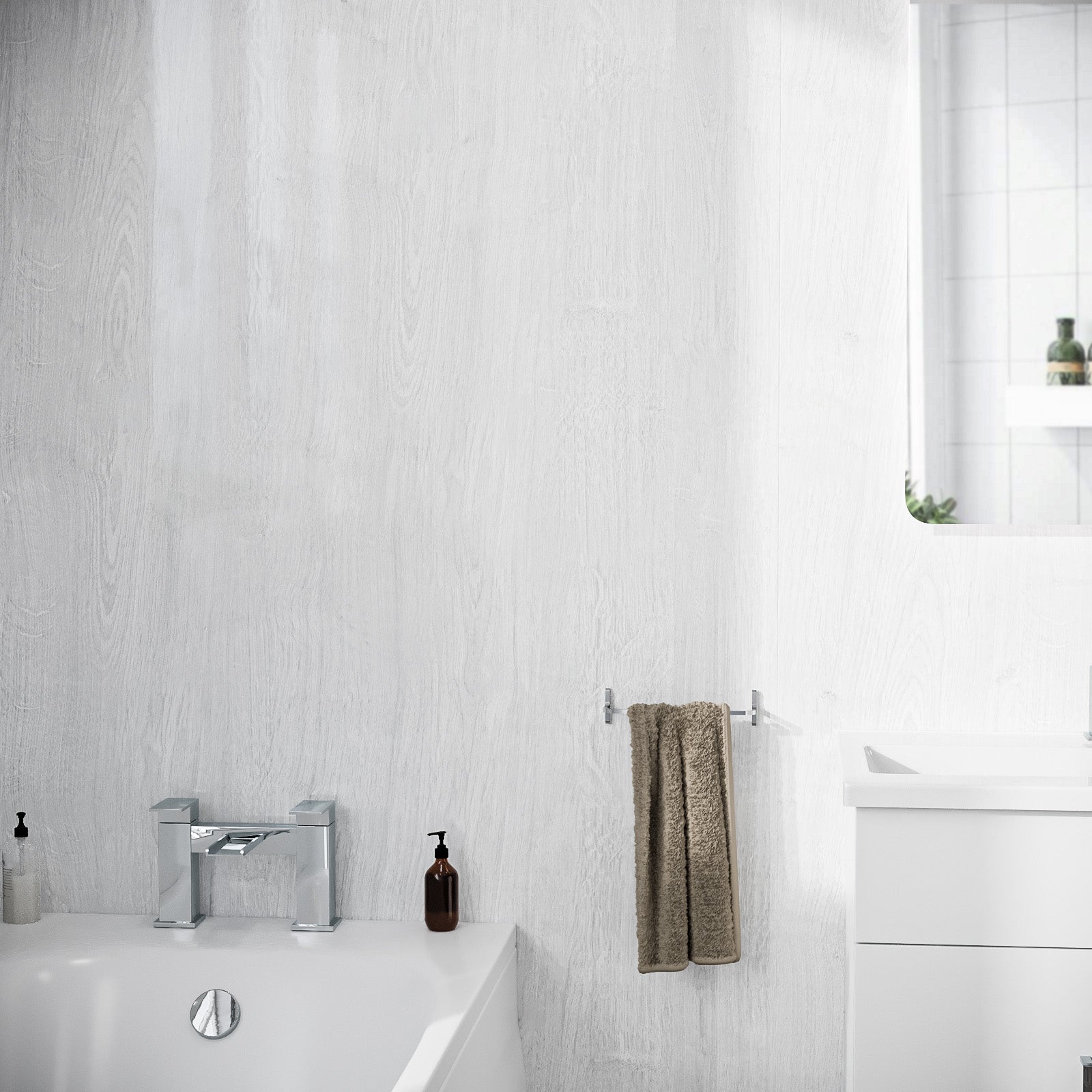 PVC Panel White Wood Gloss 250mm X 2700mm X 5mm (Pack Of 4)