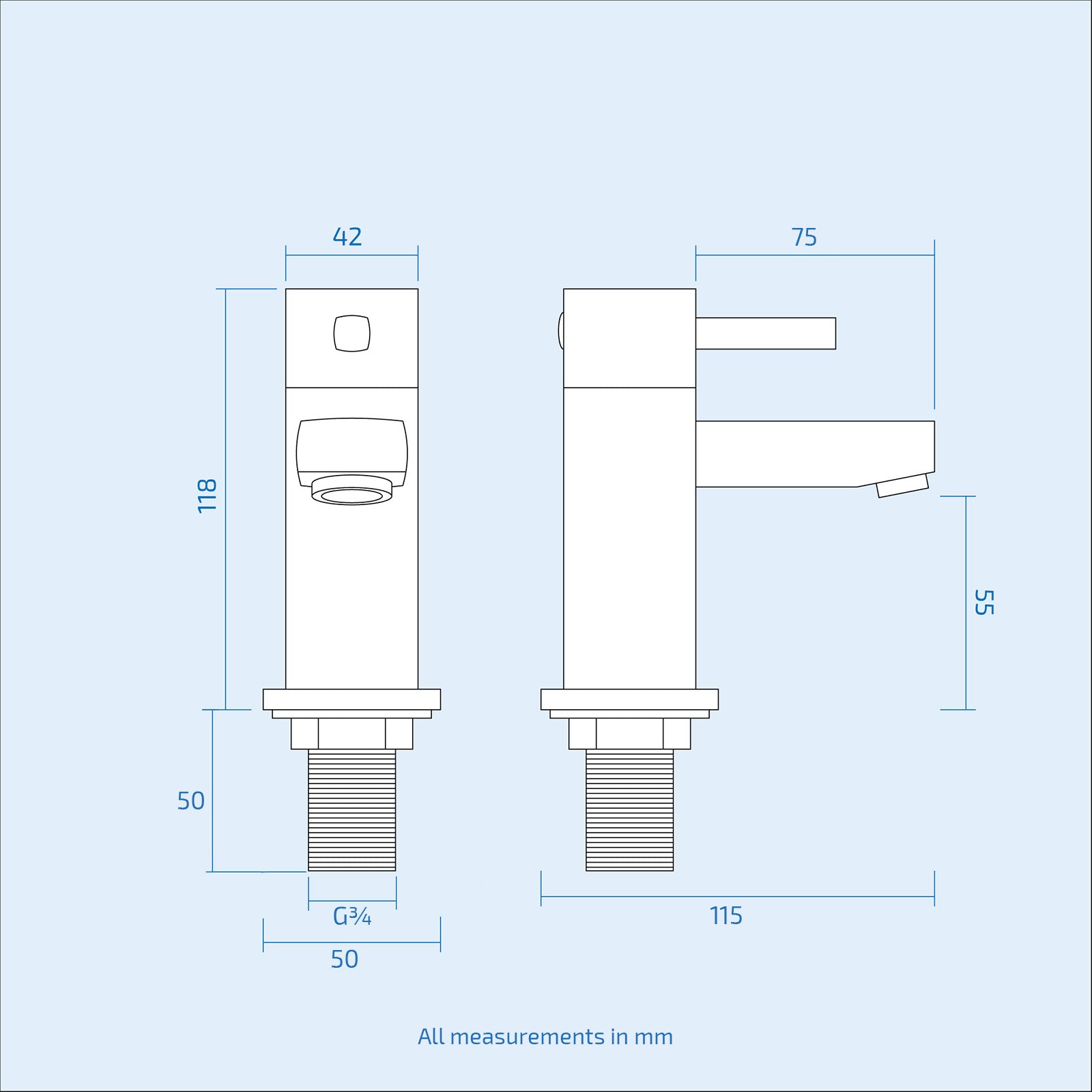 Boston Modern Set Of Chrome Hot & Cold Twin Bath Taps Deck Mounted Brass