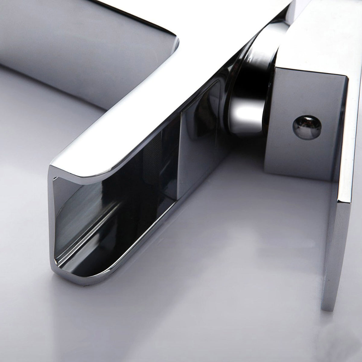 Ozone Contemporary Chrome Waterfall Cloakroom Basin Mono Mixer & Waste