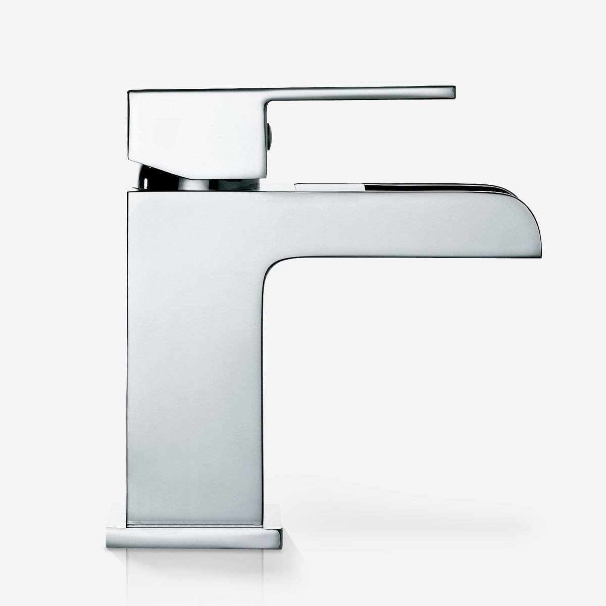 Ozone Contemporary Chrome Waterfall Cloakroom Basin Mono Mixer & Waste