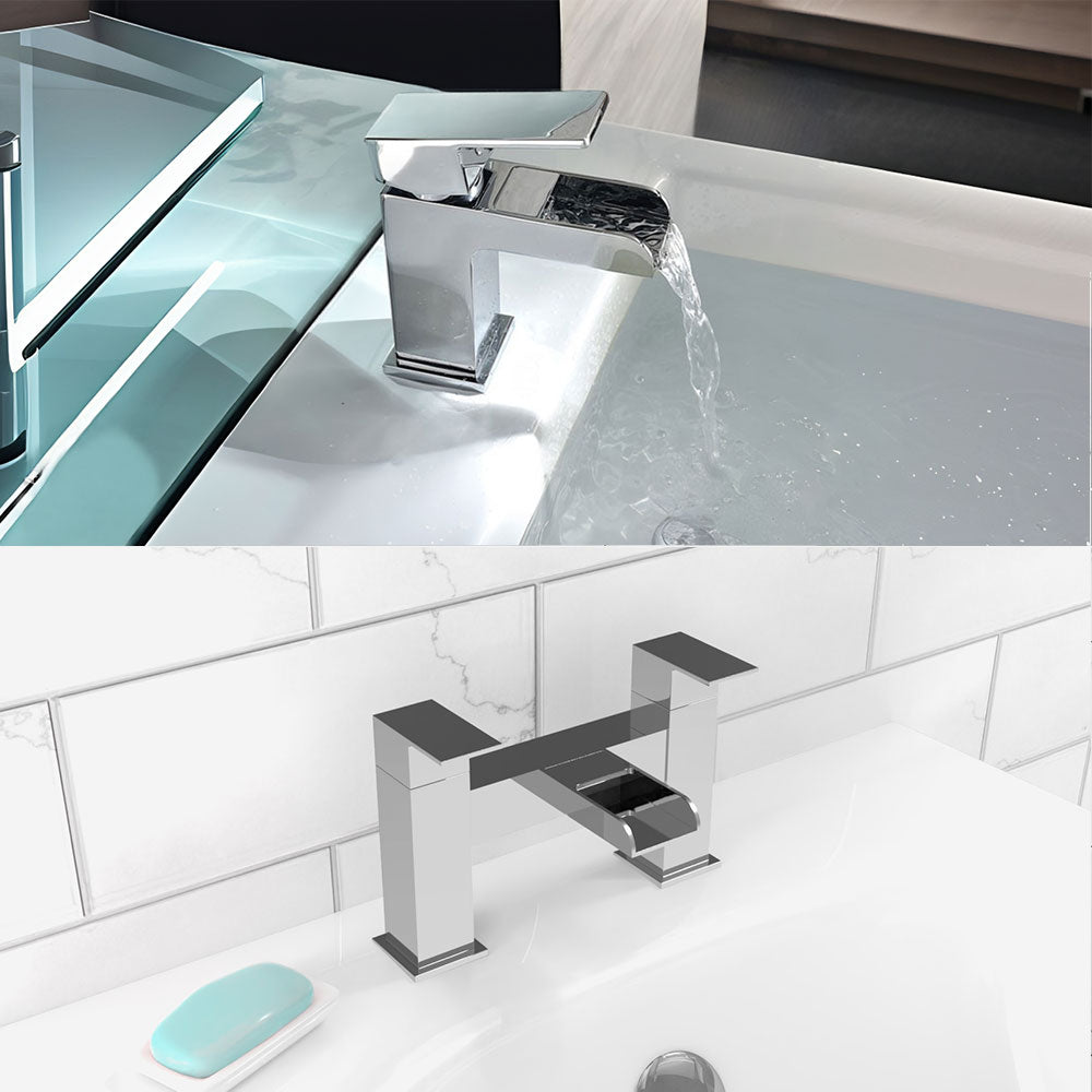 Ozone Basin Mixer & Bath Filler Tap Chrome
