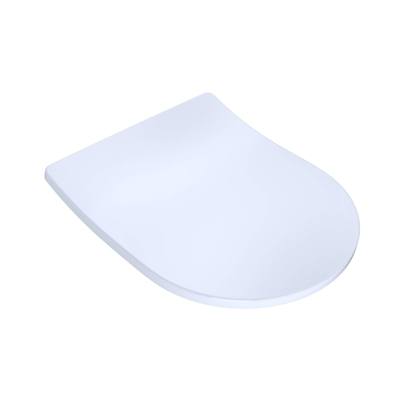 Modern D Shape Soft Close Toilet Seat White