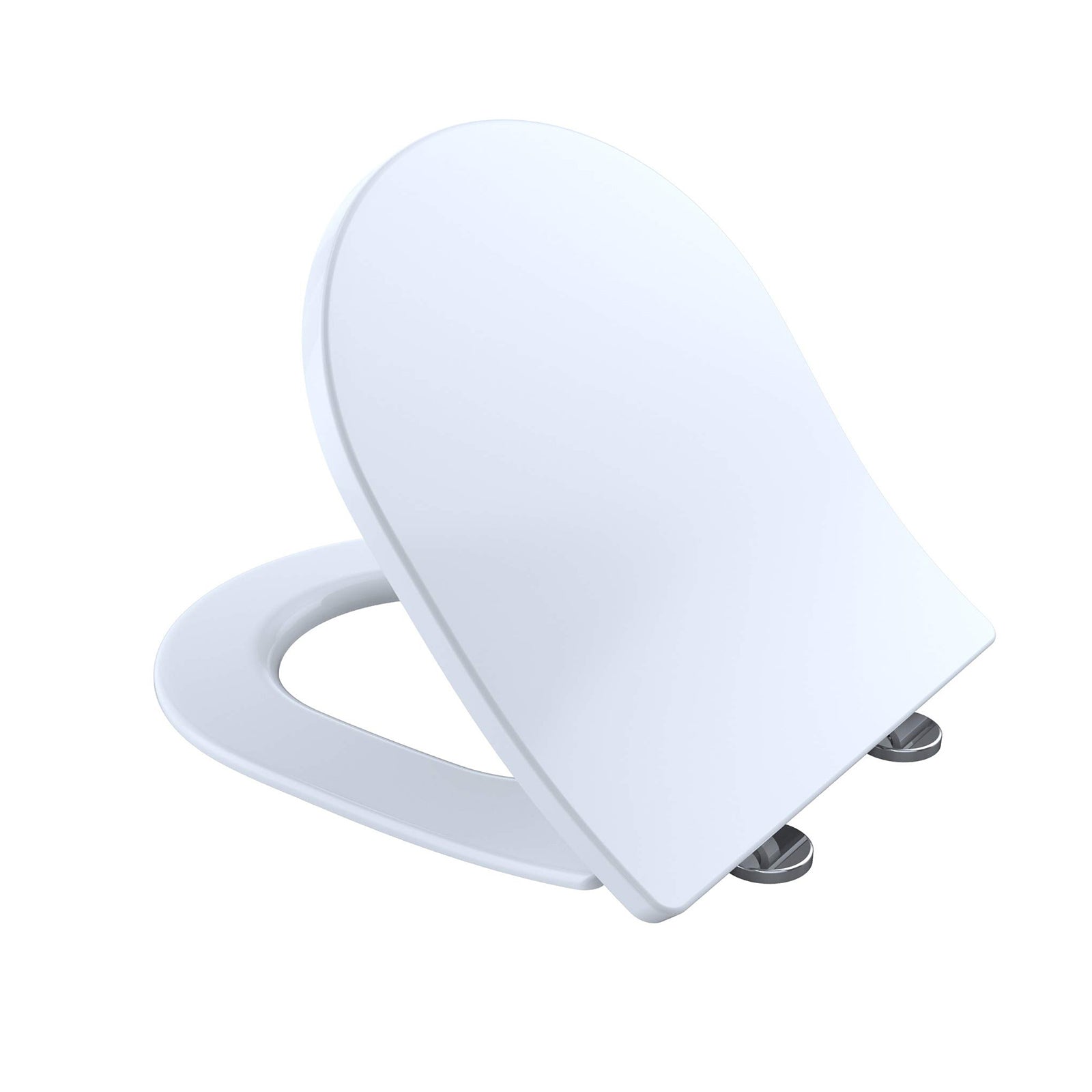 Modern D Shape Soft Close Toilet Seat White