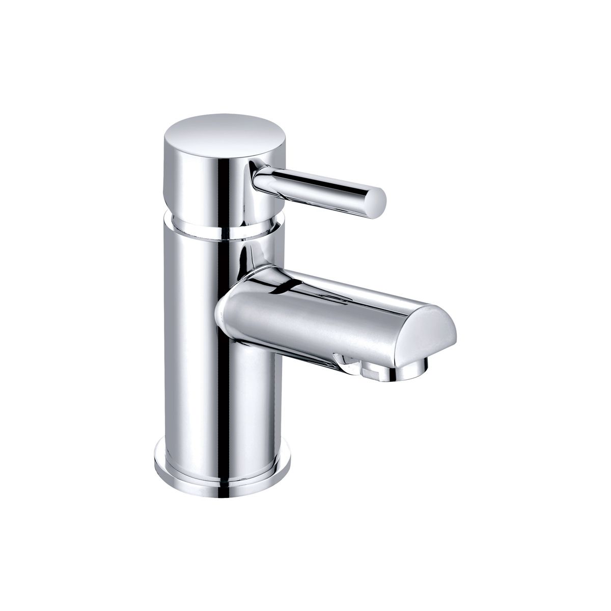 Nanuya White Modern Corner Vanity Unit with Ceramic Basin and Round Mixer Tap + Waste