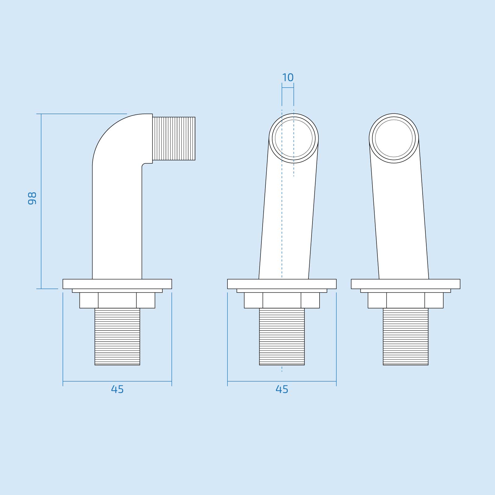 Bathroom Bath Shower Mixer Tap Legs Adapter Pillars Extension