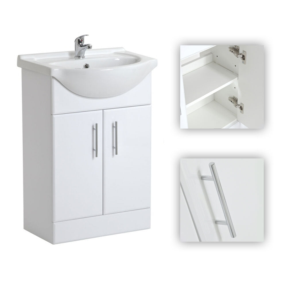 Senore Bathroom Suite 1700mm Vanity Unit WC Close Coupled Toilet Taps Waste