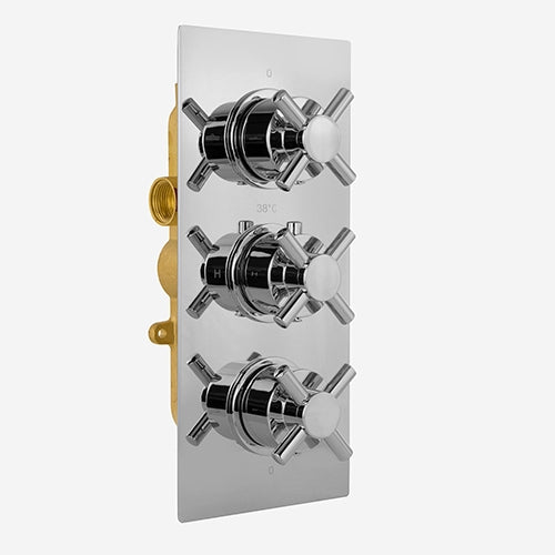 Romain 3 Dial 2 Way Cross Concealed Thermostatic Control