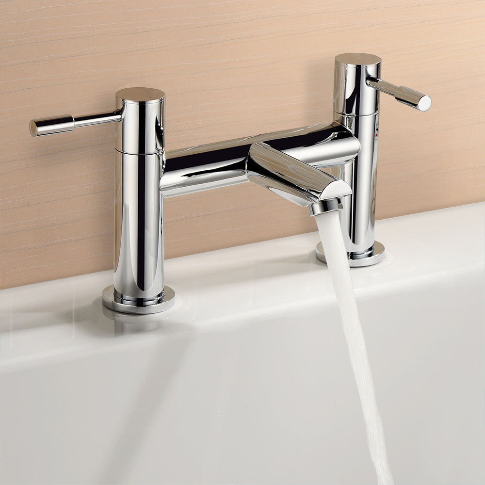 Marc Modern Deck Mounted Chrome Bath Filler Tap Brass