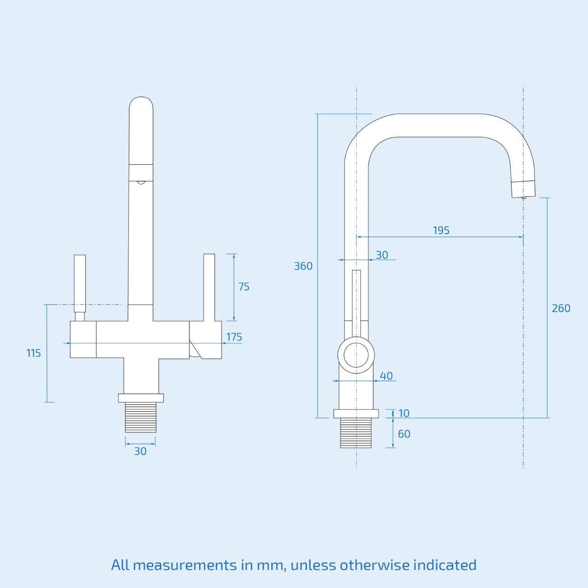 Alexander 3 in 1 Instant Boiling Hot Water Kitchen Tap Chrome, Tap Only with Cool Touch