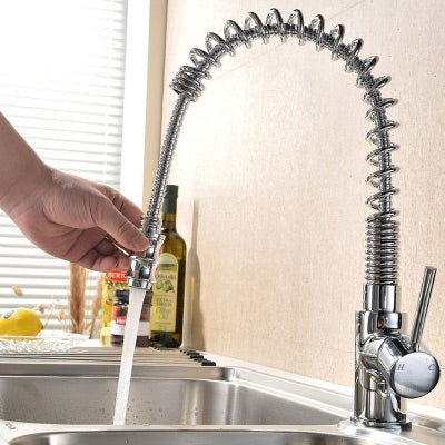 Corston Kitchen Sink Tap Pull Out Hose Single Lever Monobloc Mono Mixer Chrome
