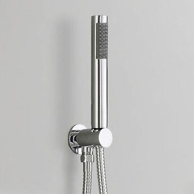 Flora 3 Way Round Concealed Thermostatic Mixer Valve Bath Filler Hand Shower