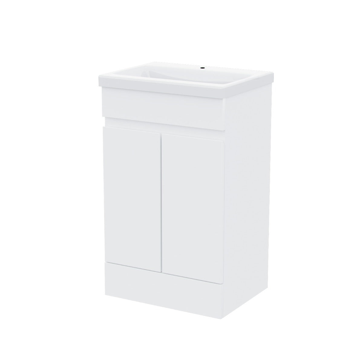 White 500mm PVC Freestanding Bathroom Basin Vanity Unit