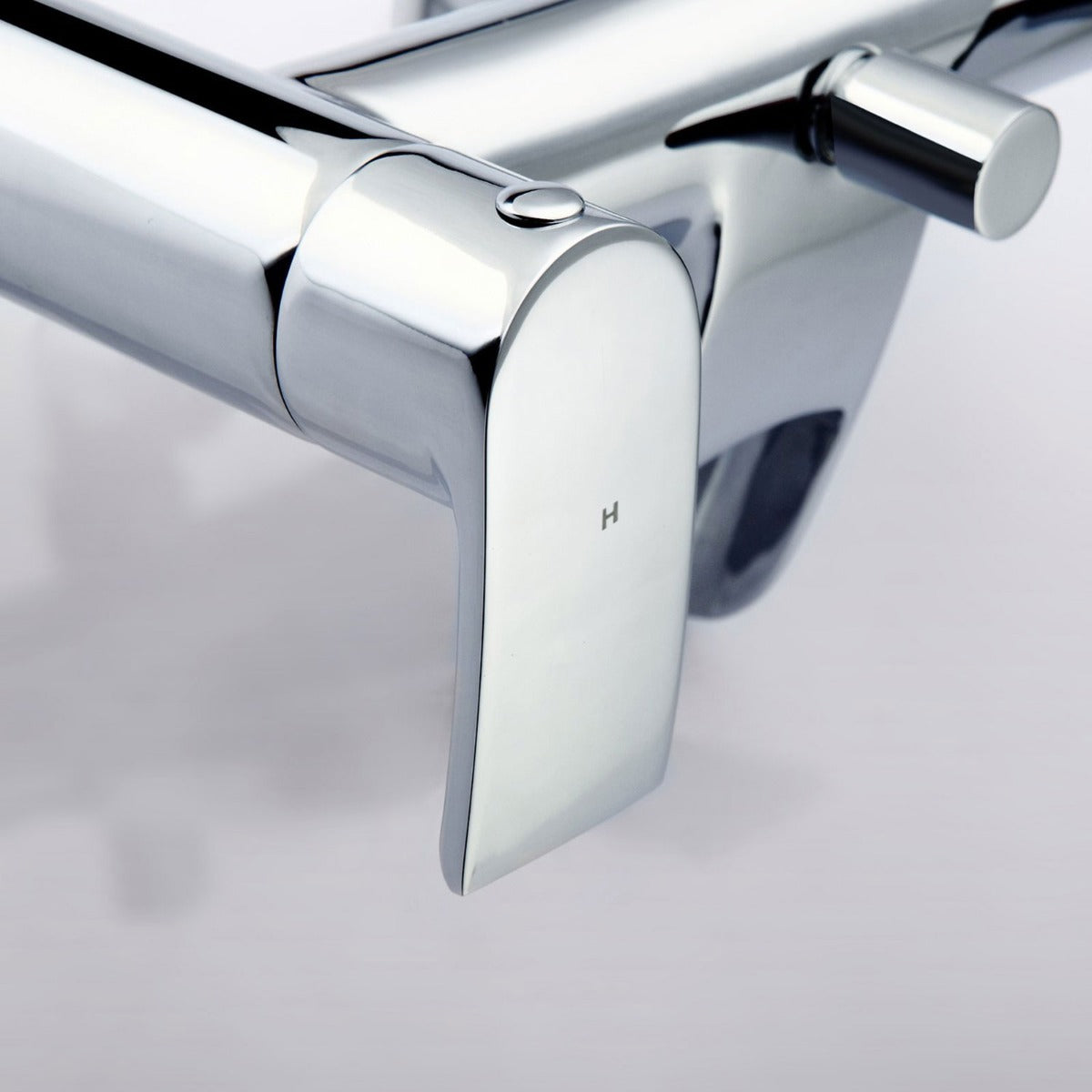 Round Waterfall Bath Filler Shower Mixer with Slider Rail & Handset Kit