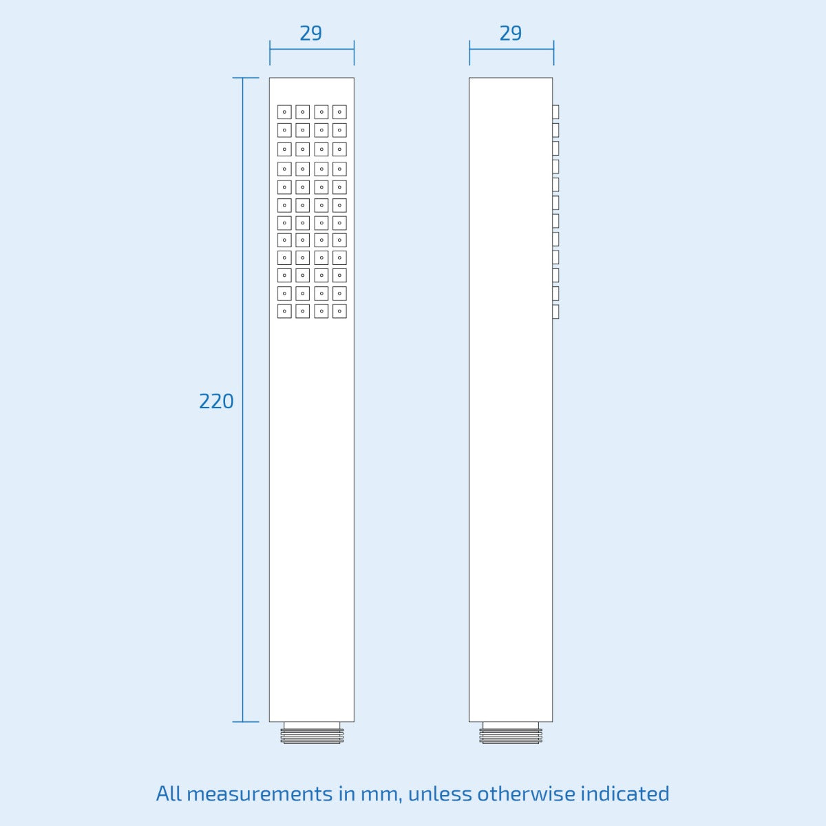 Lilly Chrome 3 Dial 3 Way Square Concealed Thermostatic Mixer Valve Handset Bath Filler & Square Shower Head