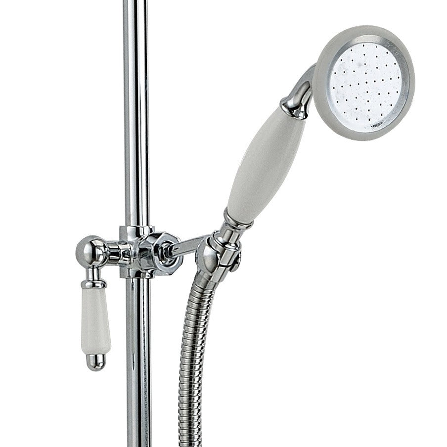 Traditional Victorian Thermostatic 8” Shower Valve With Brass Slider Rail