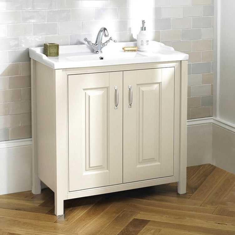 Chiltern 800mm Freestanding Vanity Basin Cabinet Ivory