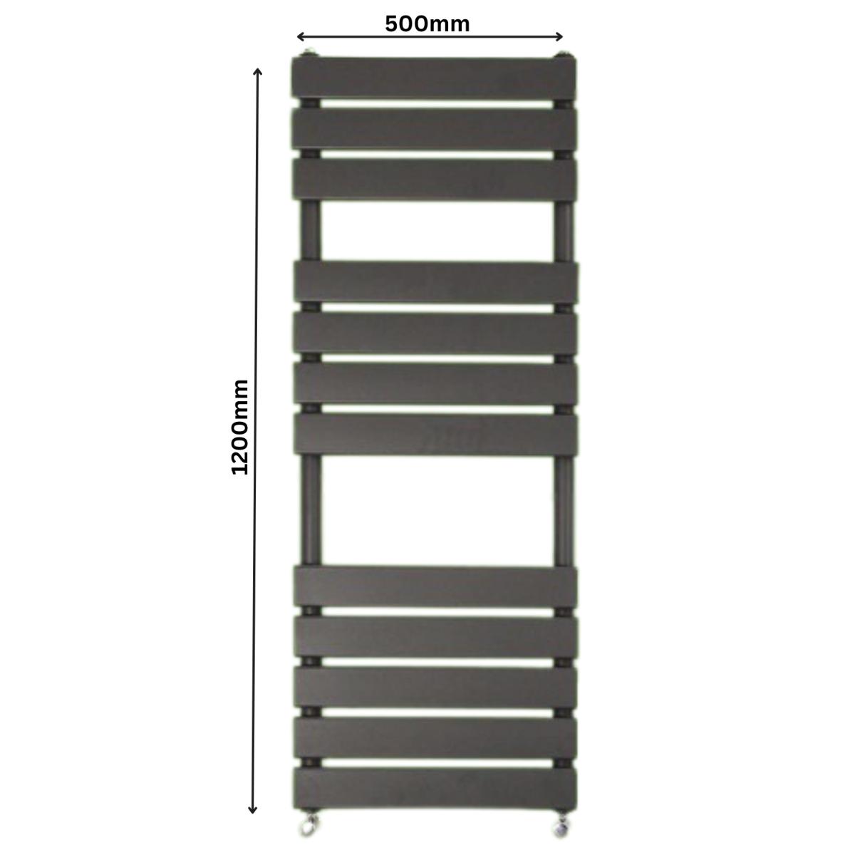 Honeywell 1200 X 500 mm Horizontal Straight Dark Grey Anthracite Towel