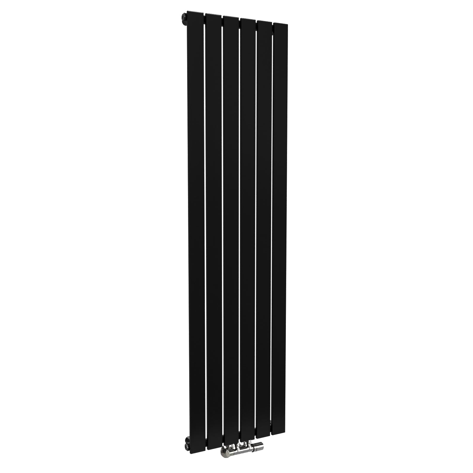 Vertical Flat Panel Black Central Connection Radiator 1800 X 410 mm