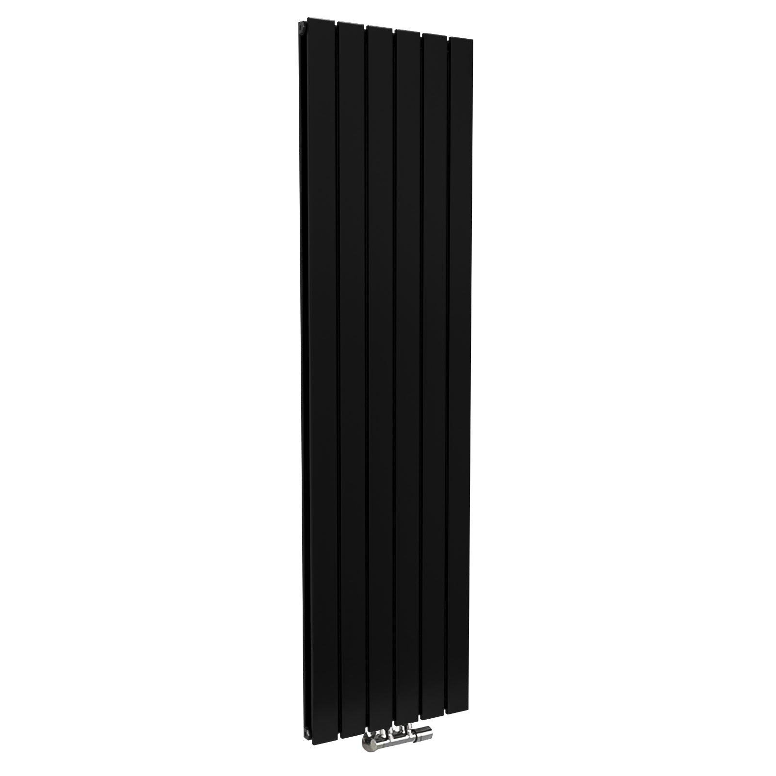 Vertical Flat Panel Black Central Connection Radiator 1800 X 410 mm